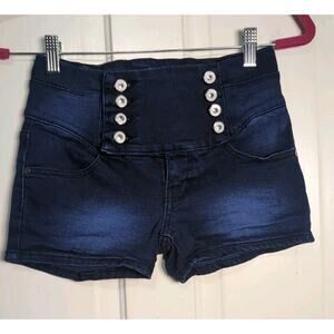 Yahan‎ Micro Mini Denim Shorts Embroidered Boho Festival Women's 27(893)